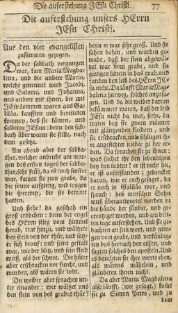 Die auferstehung unsers HErrn JEsu Christi