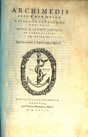 Archimedis Opera Non Nvlla