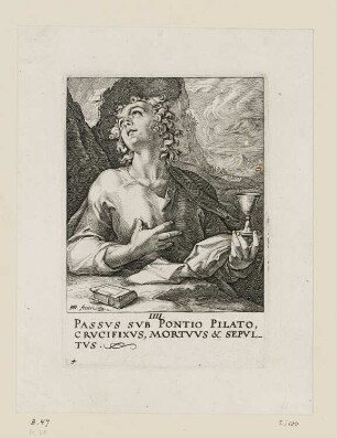 Heiliger Johannes, Blatt 4 der Folge "Christus, die zwölf Apostel und der heilige Paul"