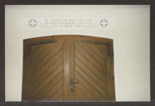 Epitaph für gefallenen Soldaten in Kriegen: 1870-71, 1914-18, 1939-45. Detmold. Bentrup-Lossbruch. Papierabzug