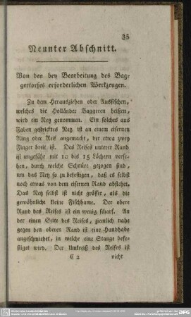Neunter Abschnitt