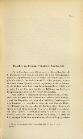 Beiträge zur Diplomatik, IV. Die Mundbriefe, Immunitäten und Privilegien der ersten Karolinger bis zum Jahre 840