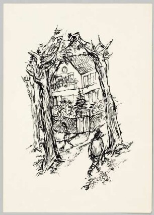 [Haus hinter Bäumen]