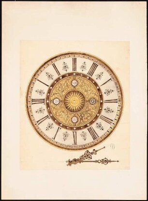 Zifferblatt einer Uhr: Ansicht