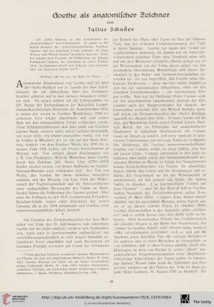 10/11: Goethe als anatomischer Zeichner