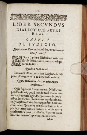 Caput I. De Iudicio.