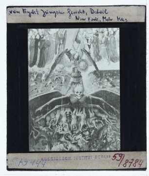 Eyck, Kreuzigung und Jüngstes Gericht (Flügel e. Triptychons) (New York MMA 33.92ab) : Detail