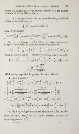 On the derivatives of the gamma-function. [Fortsetzung].