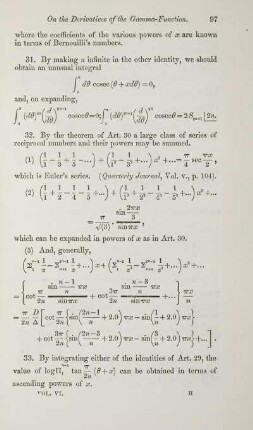 On the derivatives of the gamma-function. [Fortsetzung].
