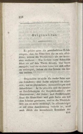 Originalität.