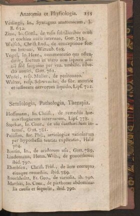 Semiologia, Pathologia, Therapia