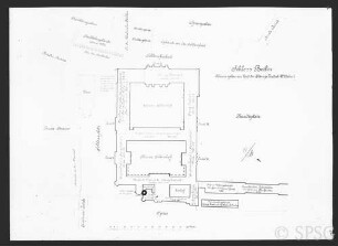Berlin, Schloss Berlin, Umrißplan zur Zeit Frierich Wilhelm I., Plankammer.