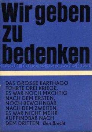 Propagandaschrift zu den Vorschlägen von Walter Ulbricht zur deutschen Einheit auf dem VI. Parteitag der SED