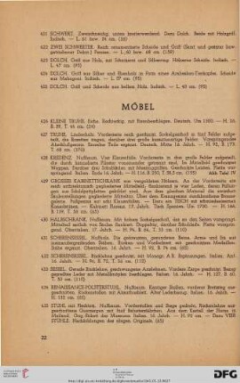 Möbel (Nr. 426-511)