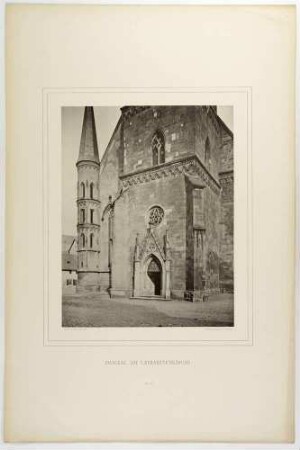 Die St. Katharinenkirche in Zwickau in Sachsen von Westen, Blatt 47 aus: Monumente des Mittelalters und der Renaissance ... von 1875