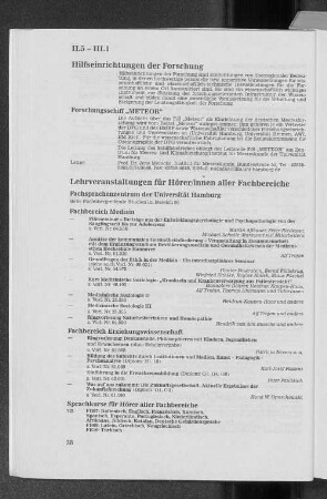 II.5 Hilfseinrichtungen der Forschung