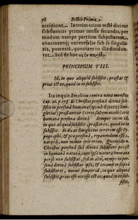 Principium VIII. Id, in quo aliquid subsistit, praestat & prius est eo, quod in eo subsistit.