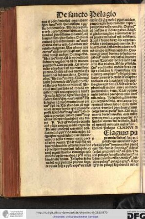 [Legenda] CLXXVI. De sancto Pelagio.