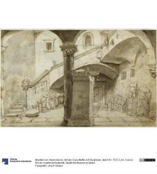 Hof der Casa Maffei mit Skulpturen