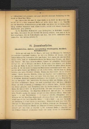 18. Frauenkrankheiten.