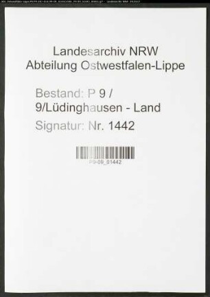 Sterberegister Standesamt Lüdinghausen-Land