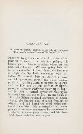 Chapter XXI. The American political situation in the Sulu Archipelago. - ...
