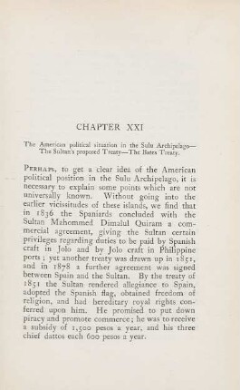 Chapter XXI. The American political situation in the Sulu Archipelago. - ...