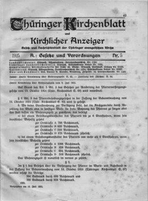 Nr. 5 : 16. Juni 1925