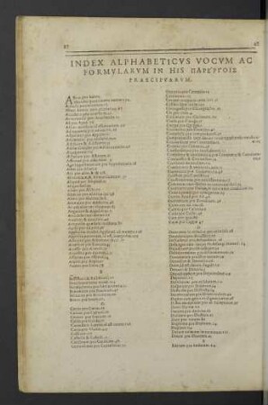 Index alphabeticus