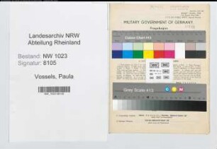 Entnazifizierung Paula Vossels , geb. 06.11.1894 (Angestellte)