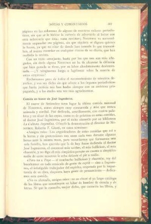 Comida en honor de José Ingenieros