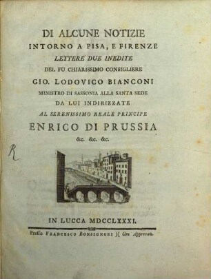 Di alcune Notizie intorno a Pisa