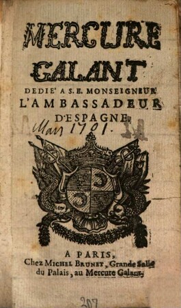 Le mercure galant. 1701, 3
