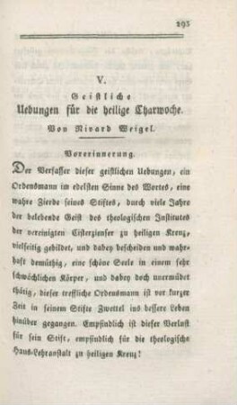 293-329 Geistliche Uebungen für die heilige Charwoche