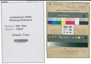 Entnazifizierung Franz Erdsack , geb. 24.04.1907 (Handlungsgehilfe)