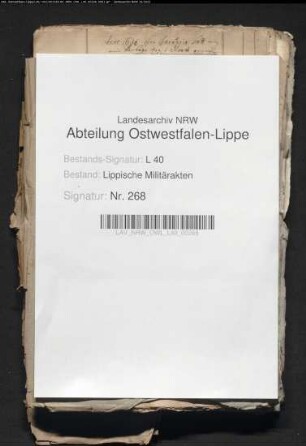 Einquartierung münsterscher Dragoner im Amt Schötmar