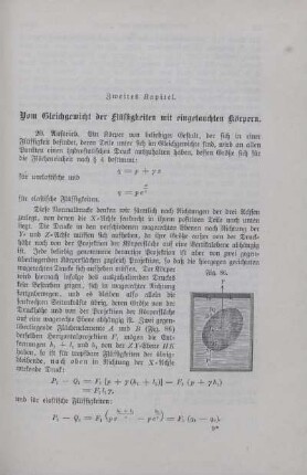 Zweites Kapitel. Vom Gleichgewicht der Flüssigkeiten mit eingetauchten Körpern.