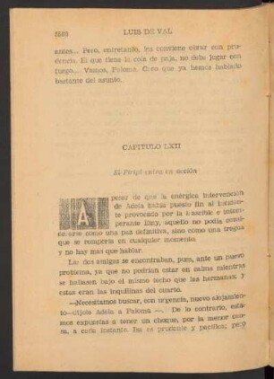 Capítulo LXII - "El Piripi" entra en acción