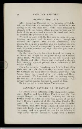 Canadian cavalry at Le Cateau