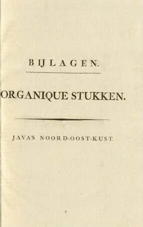 Organique stukken. Java's Noord-Oost-Kust