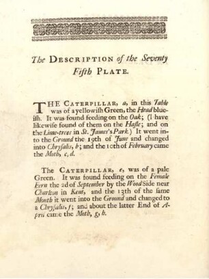 The Description of the Seventy Fifth Plate