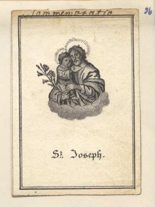 "St. Joseph." (kleines Andachtsbild)