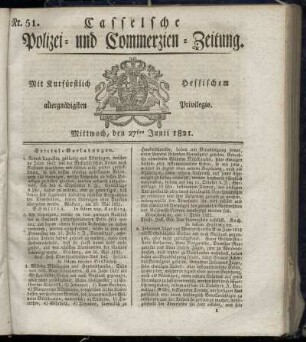 Nr. 51, Mittwoch den 27sten Junii. 1821