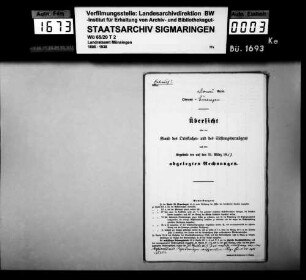 Übersicht über den Stand des katholischen Ortskirchen- und Stiftungsvermögens (Entwurf)