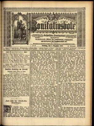 Erste Ausgabe vom Sonntag, den 05. Dezember 1909.