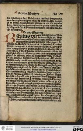 Beatus vir qui suffert temptationem. Tria hic innuit apostolus videlicet beatitudinem ineffabilem, tribulationem terminabilem et mercedem inestimabilem.