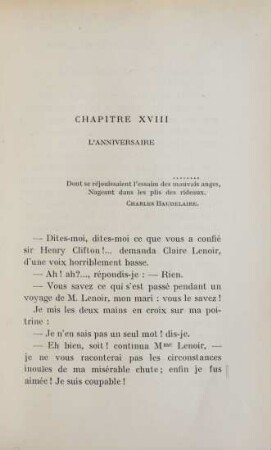 Chapitre XVIII. L'anniversaire
