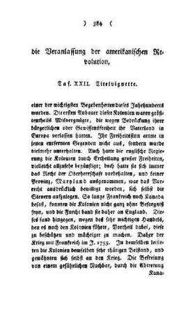 ¬Die¬ Veranlassung der amerikanischen Revolution : Taf. XXII, Titelvignette