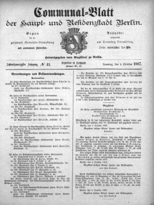 1887,41: No. 41, 9. Oktober 1887