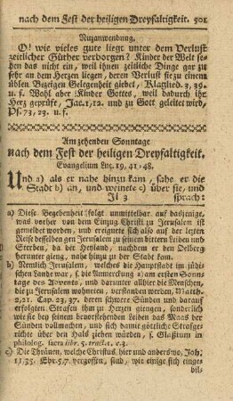 Am zehenden Sonntage nach dem Fest der heiligen Dreyfaltigkeit